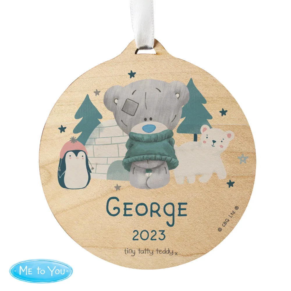 Personalised Tiny Tatty Teddy Winter Explorer Hanging Decoration