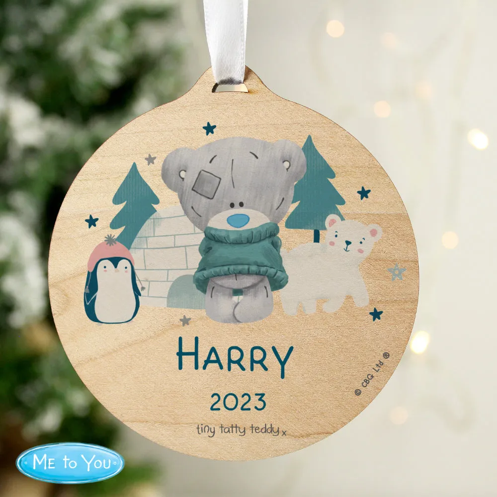 Personalised Tiny Tatty Teddy Winter Explorer Hanging Decoration