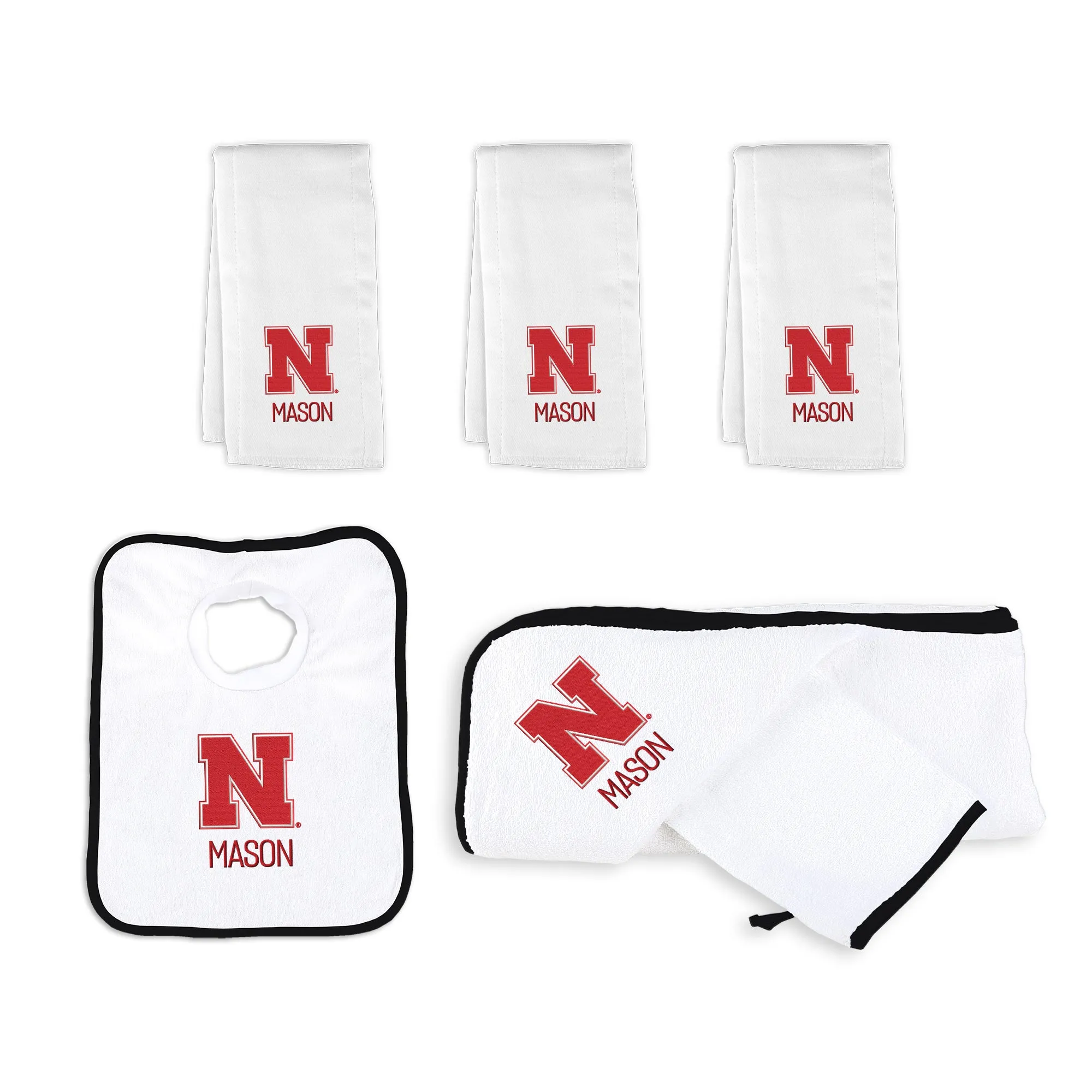 Personalized Nebraska Cornhuskers Script Huskers Medium Basket - 6 Items