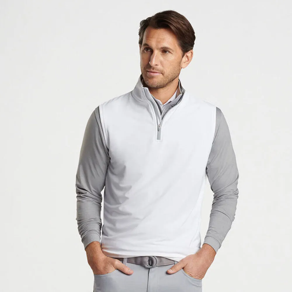 Peter Millar Galway Performance Quarter-Zip Vest - White*