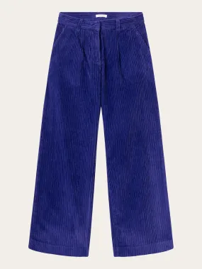 POSEY wide high-rise irregular corduroy pants - Deep Purple