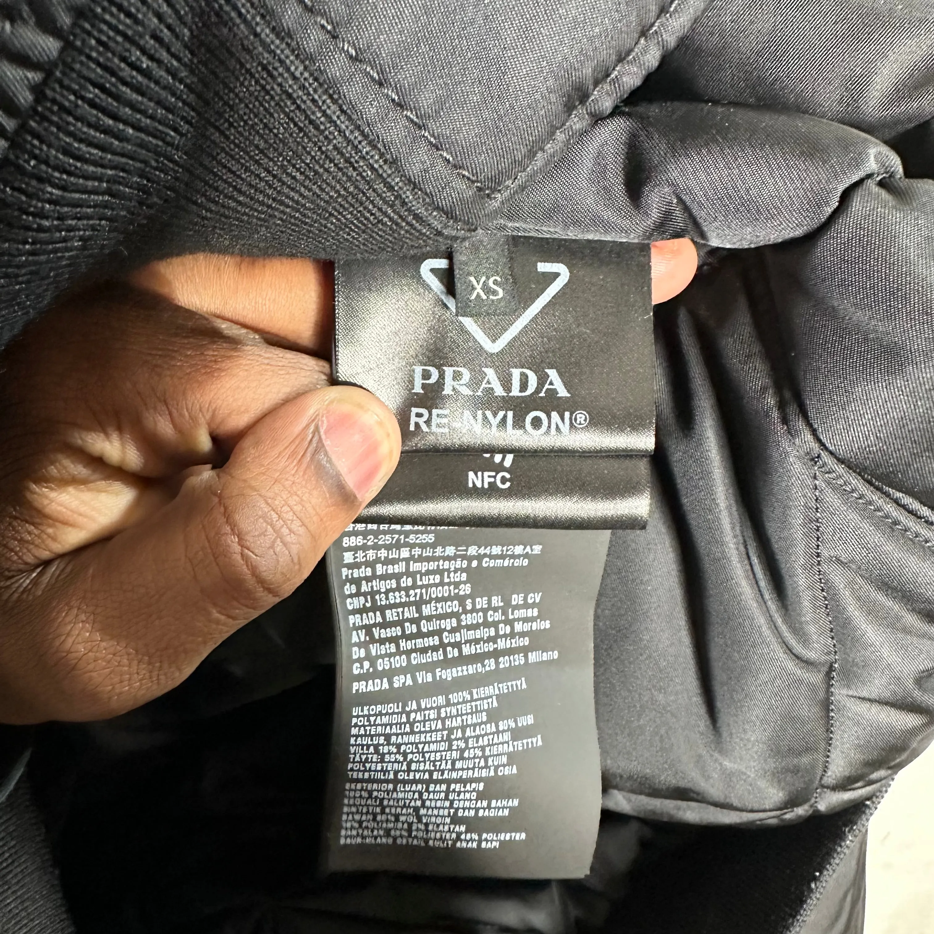 Prada Belted Pouch Nylon Jacket