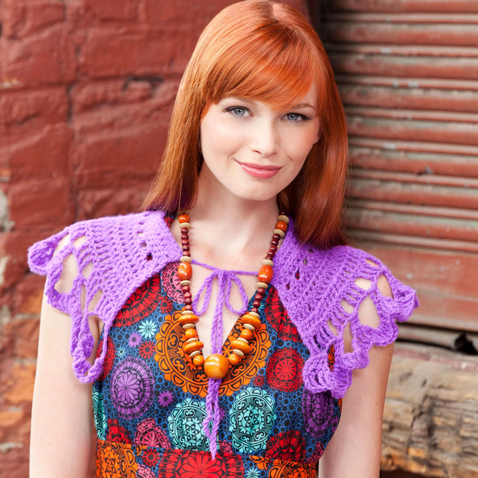 Red Heart Crochet Mini Capelet