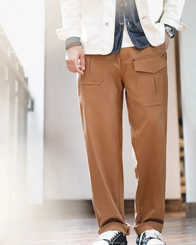 Retro P37 Buckle Wide-Leg Pants