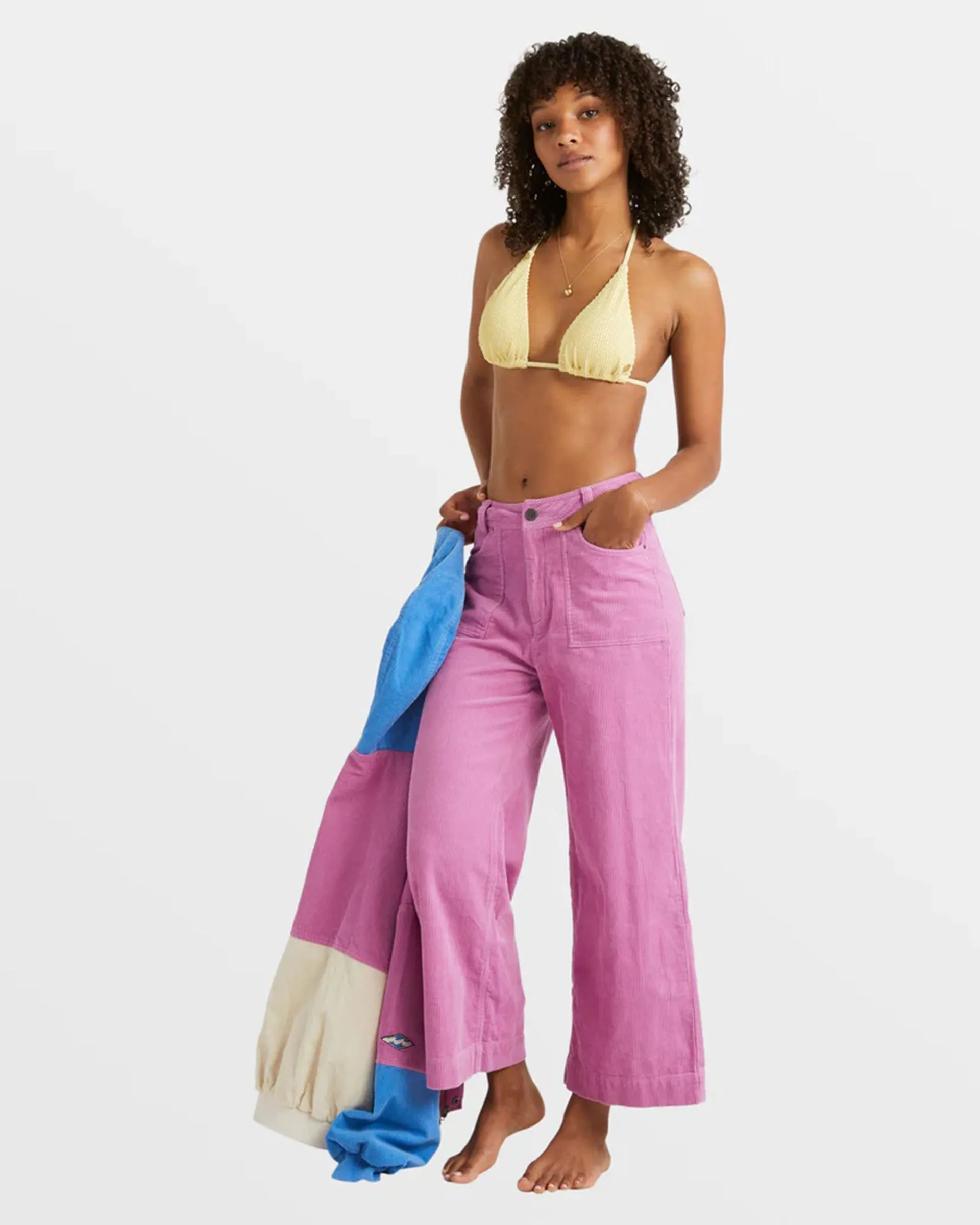 Sea Tone Wide Leg Corduroy Trousers