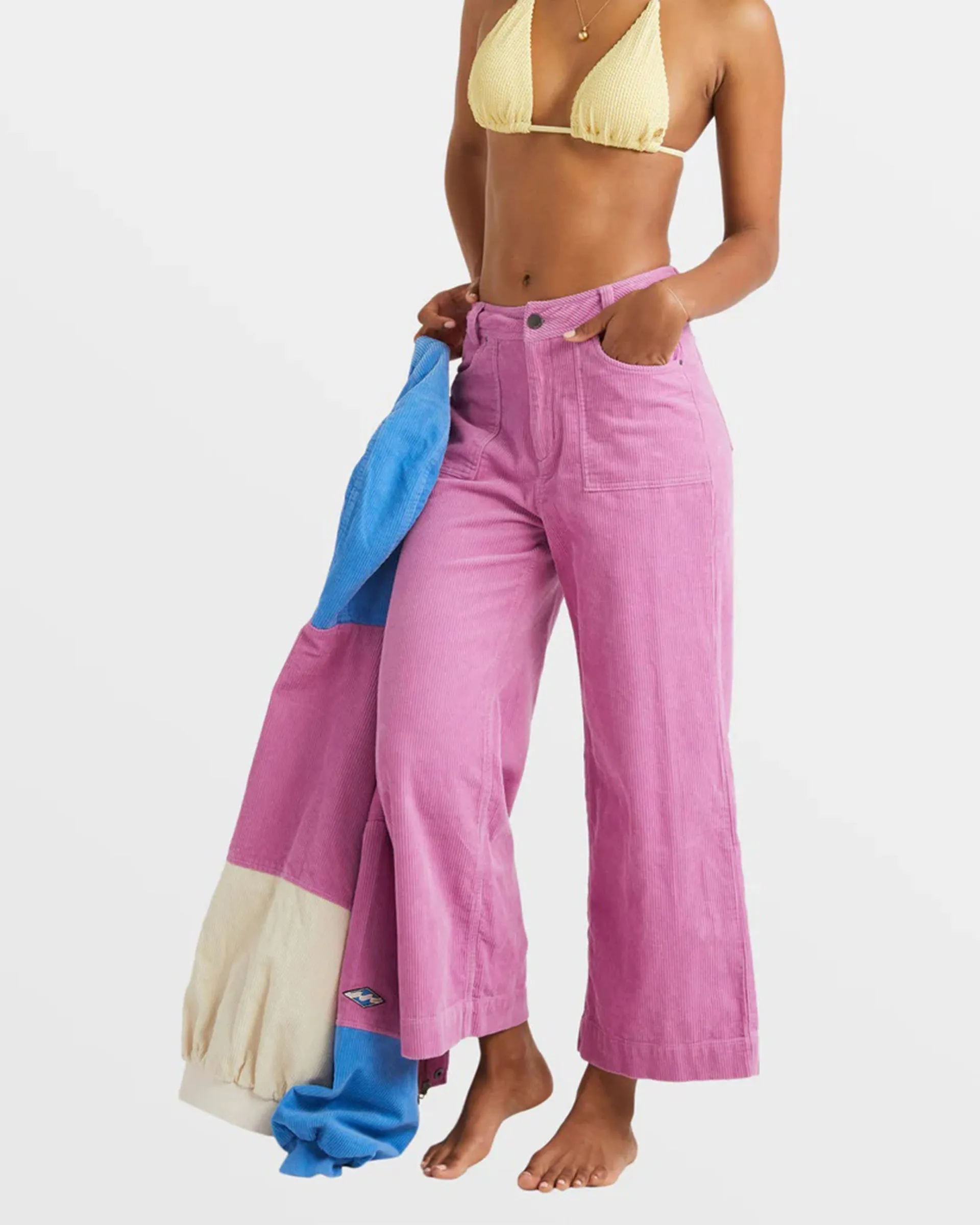 Sea Tone Wide Leg Corduroy Trousers