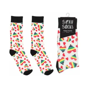 Shots Sexy Socks Happy Hearts S/M