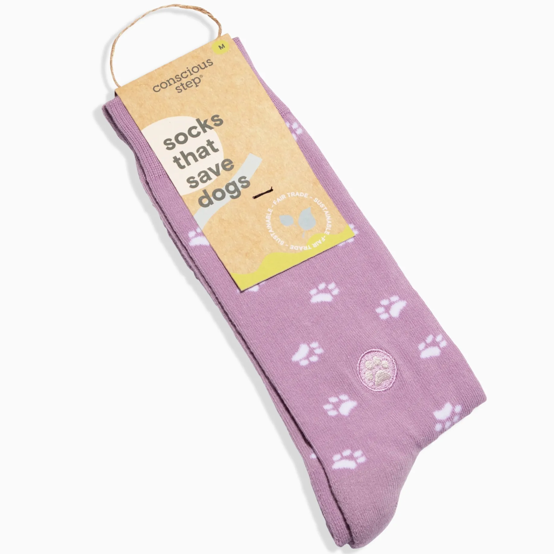 Socks That Save Dogs - Purple Paw Prints