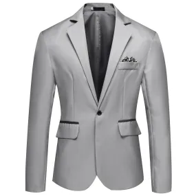 Solid Color Small Suit Hot Sale Men One Button Suit