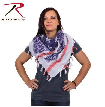 Stars and Stripes US Flag Shemagh Tactical Desert Keffiyeh Scarf