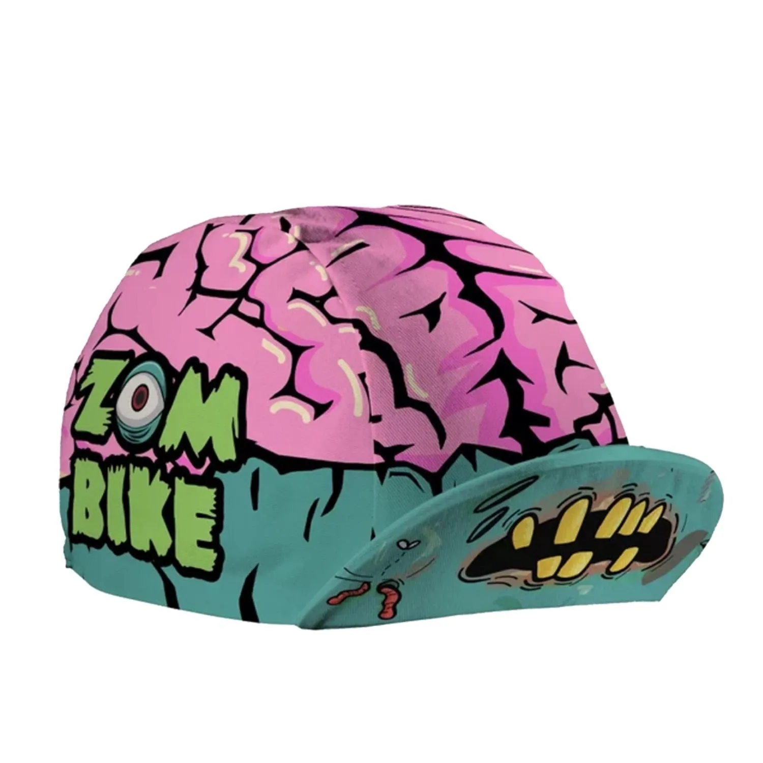 Summer Zombie Fear Cartoon Polyester  Cycling Caps Quick Dry Breathable Balaclava Unisex Bicycle Hat Blue Grey Pink