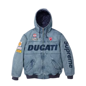 Supreme x Ducati Hooded Racing Jacket 'Blue'