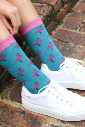 Swole Panda Flamingo Bamboo Socks