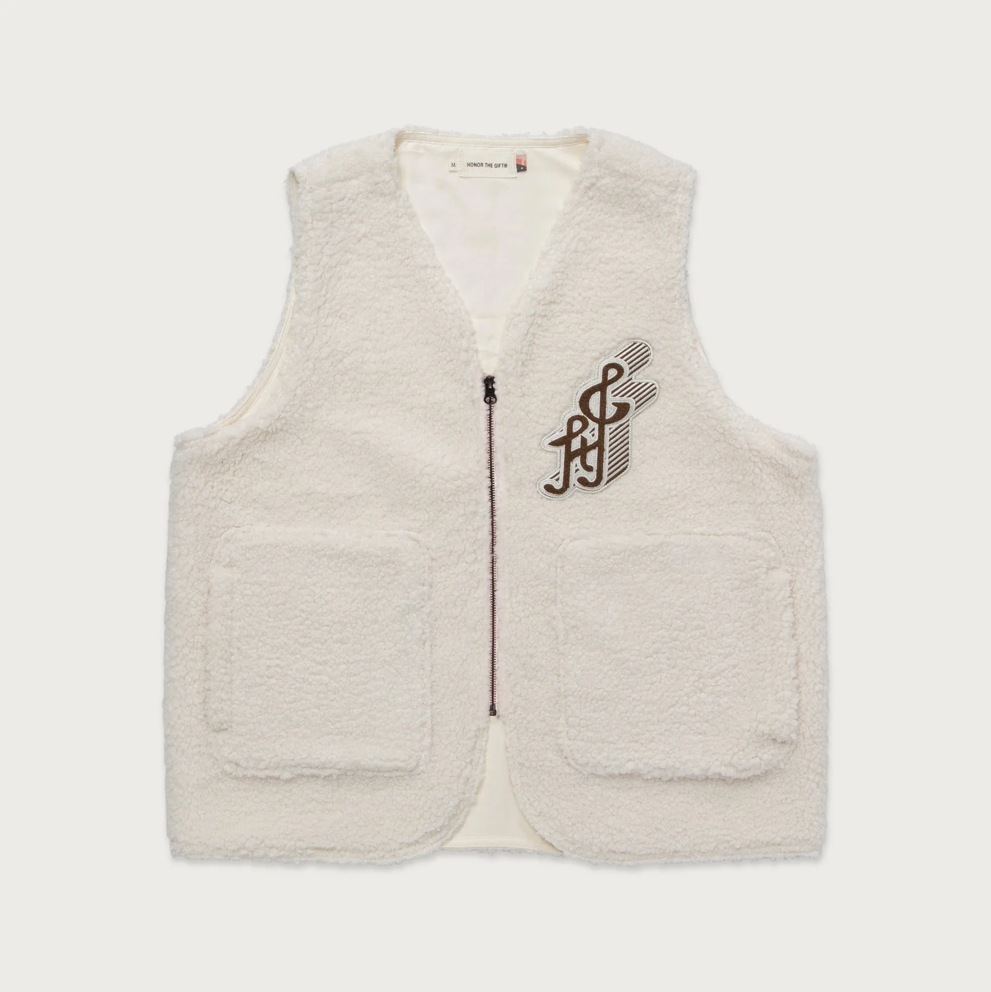 Teddy Notes Vest - Cream