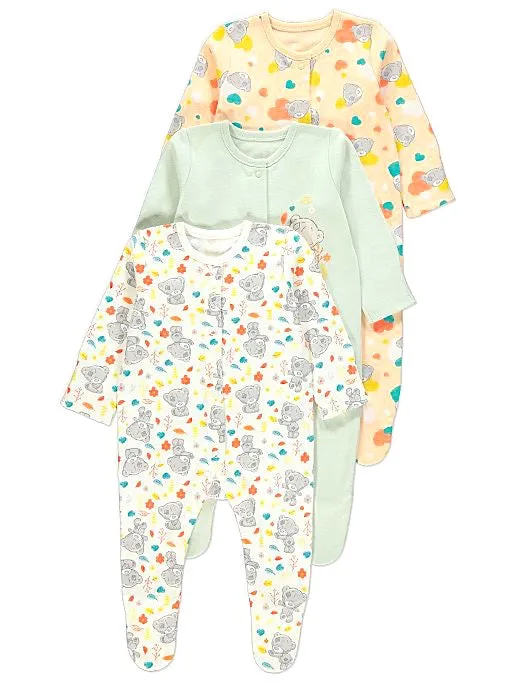 Tiny Tatty Teddy Character Print Sleepsuits 3 Pack