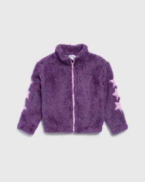 Toddler Girl Patch Sherpa Jacket