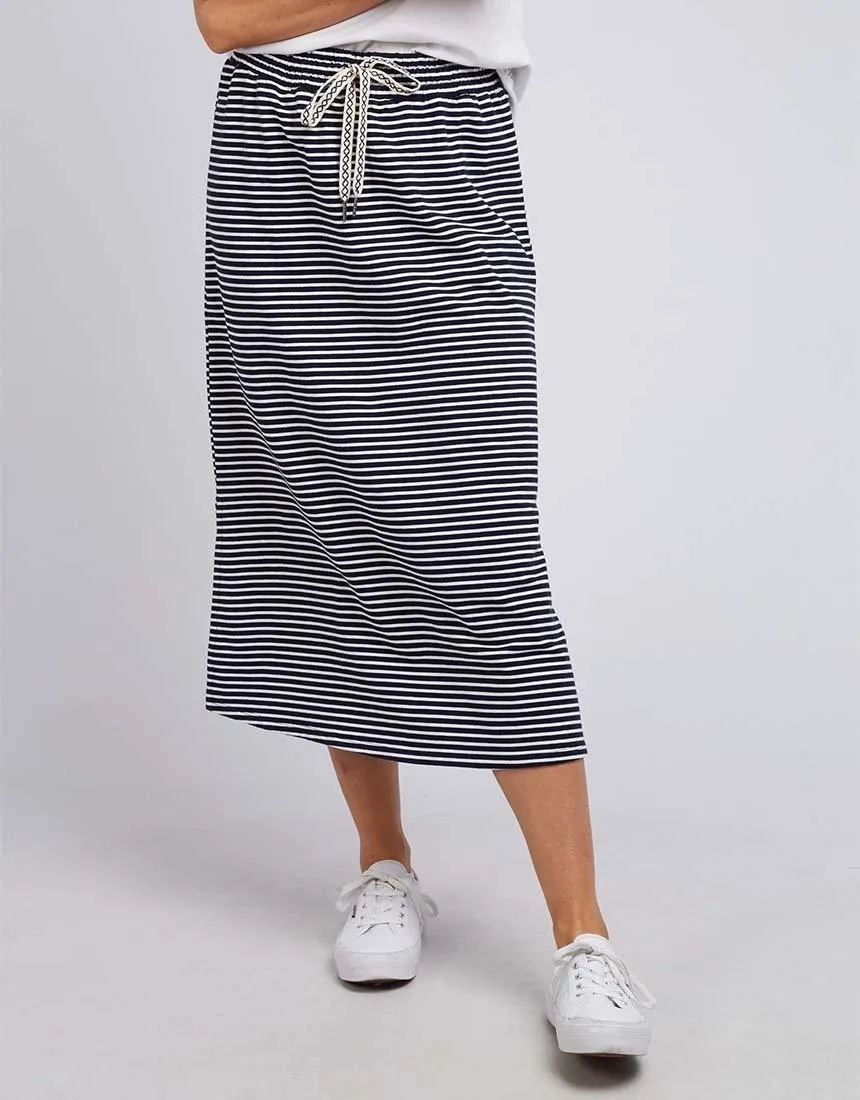 Travel Skirt - Navy/White Stripe