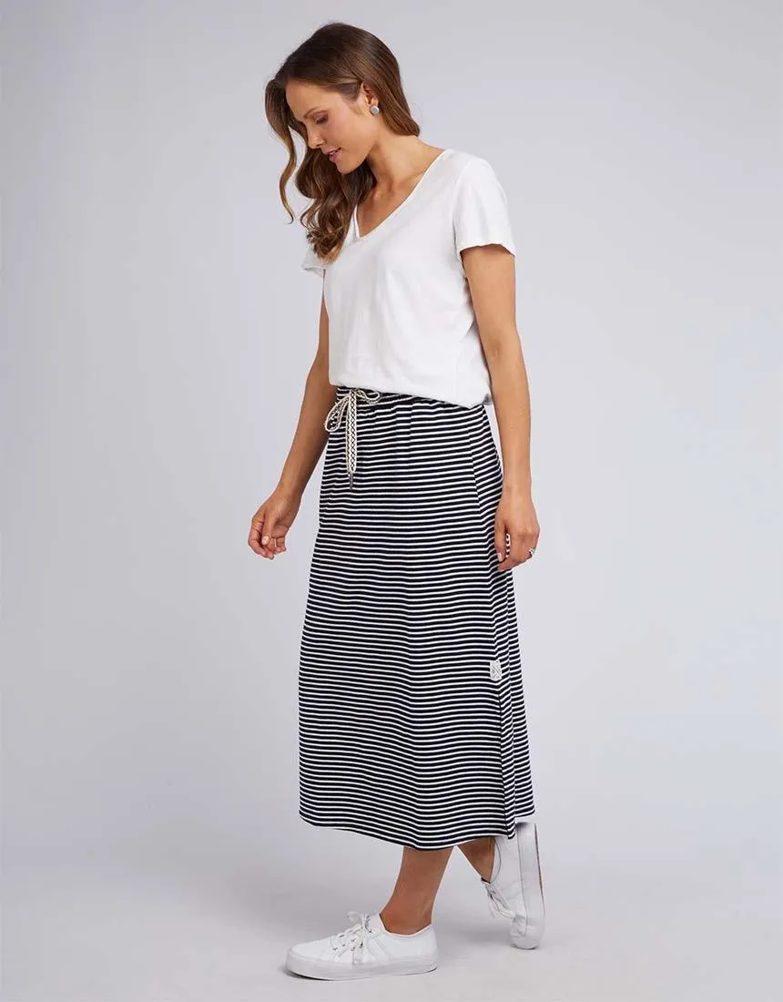 Travel Skirt - Navy/White Stripe