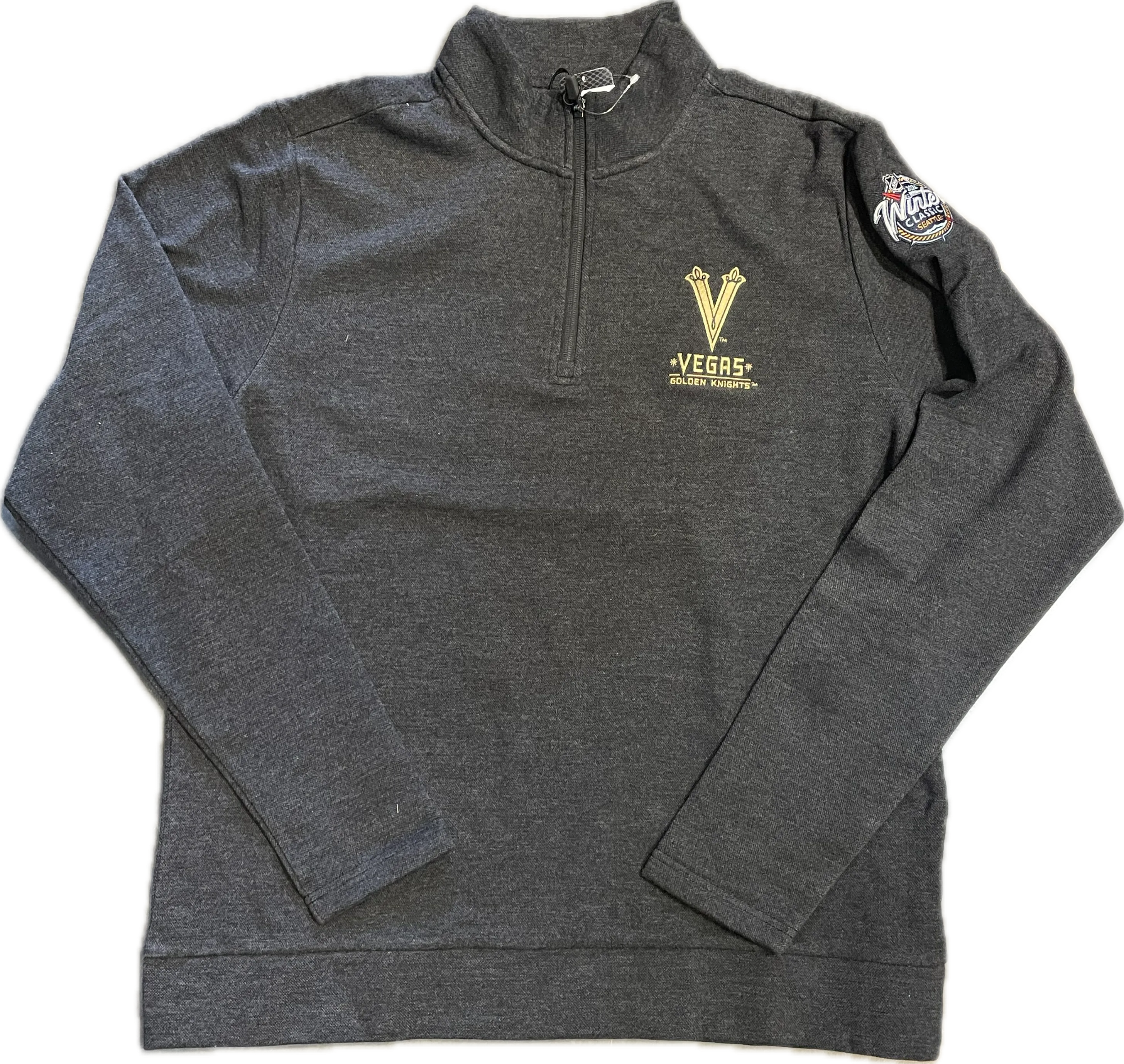 Vegas Golden Knights Gambit 1/4 Zip Winter Classic Pullover Jacket - Black