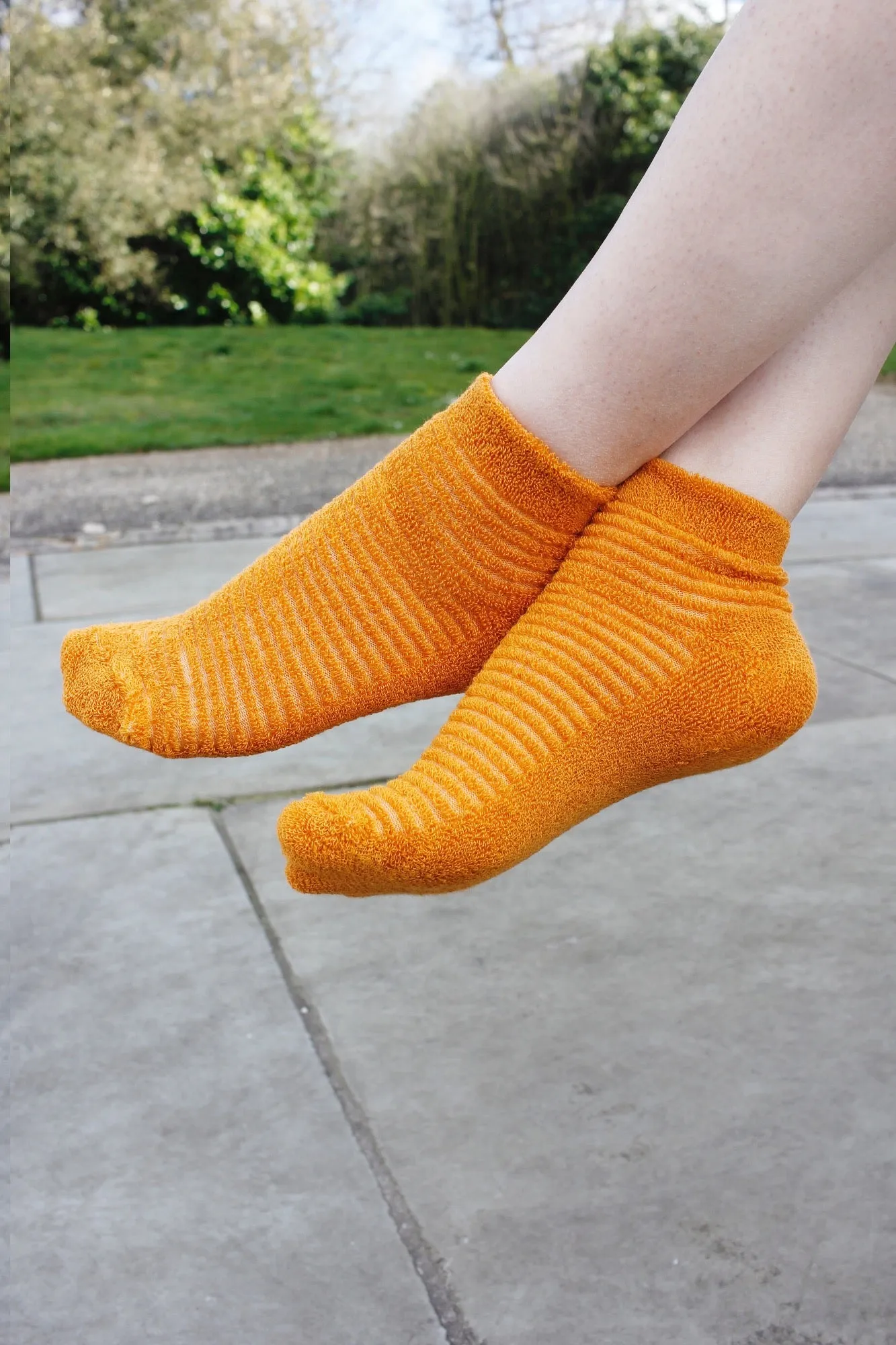 Vintage Mustard Yellow Cotton Socks