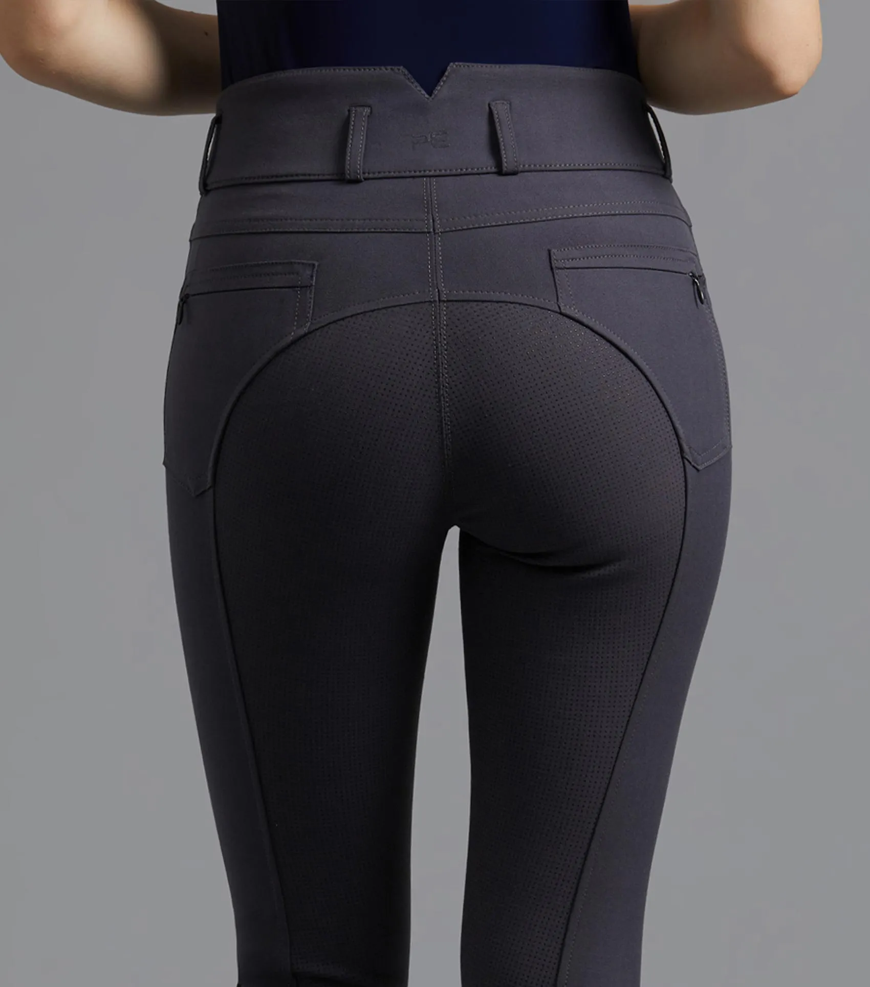 Virtue Ladies Full Seat Gel Riding Breeches Anthracite