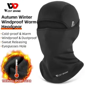 WEST BIKING Winter Warm Tactical Balaclava for Cycling Hiking Hat Motorcycle MTB Windproof Full Face Mask Thermal Sport Gear