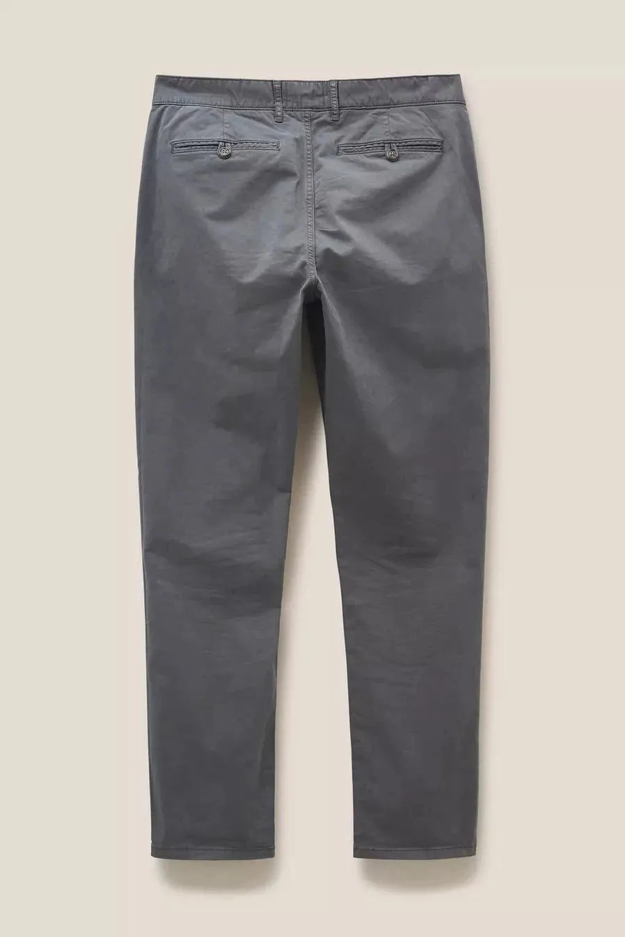 White Stuff Sutton Organic Chino Trousers in Dark Grey