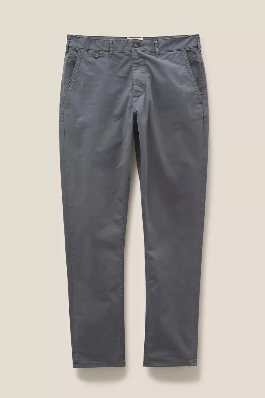 White Stuff Sutton Organic Chino Trousers in Dark Grey