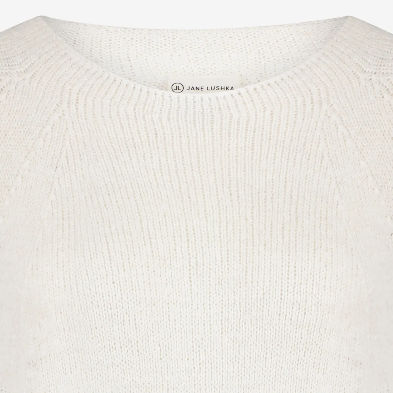 Wholegarment pullover | White