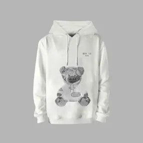 Whte Evil Twin Teddy Bear Hoodie