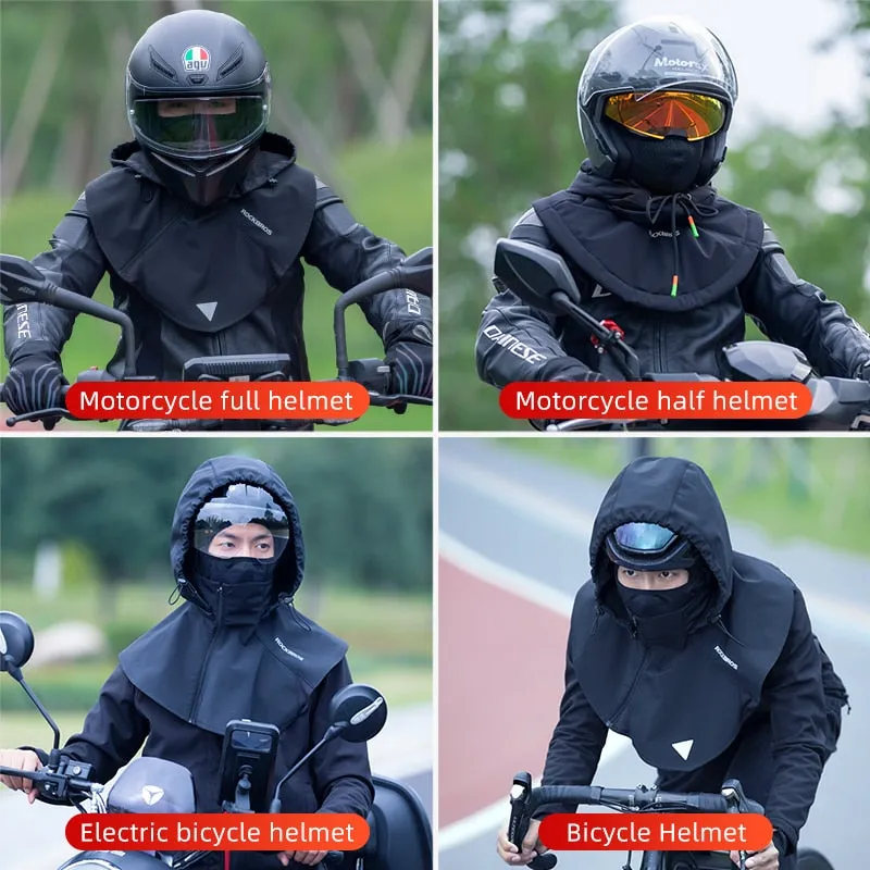 Winter Cycling Face Mask Women Men Hood Balaclava Warm Windproof Ski Mask Fleece Double Layer Motorcycle Scooter Mask