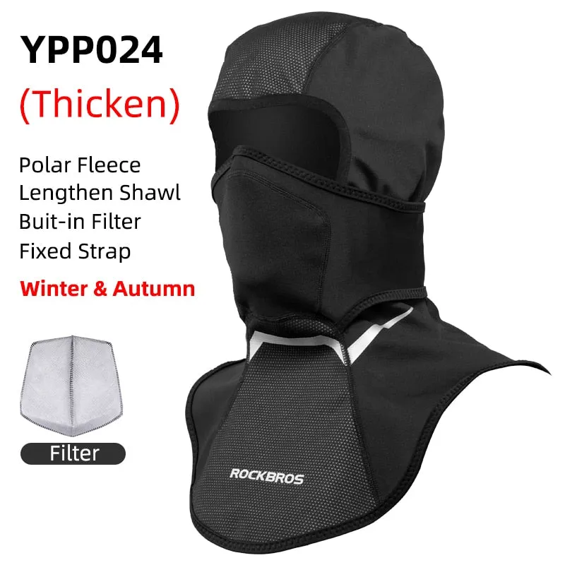 Winter Cycling Face Mask Women Men Hood Balaclava Warm Windproof Ski Mask Fleece Double Layer Motorcycle Scooter Mask