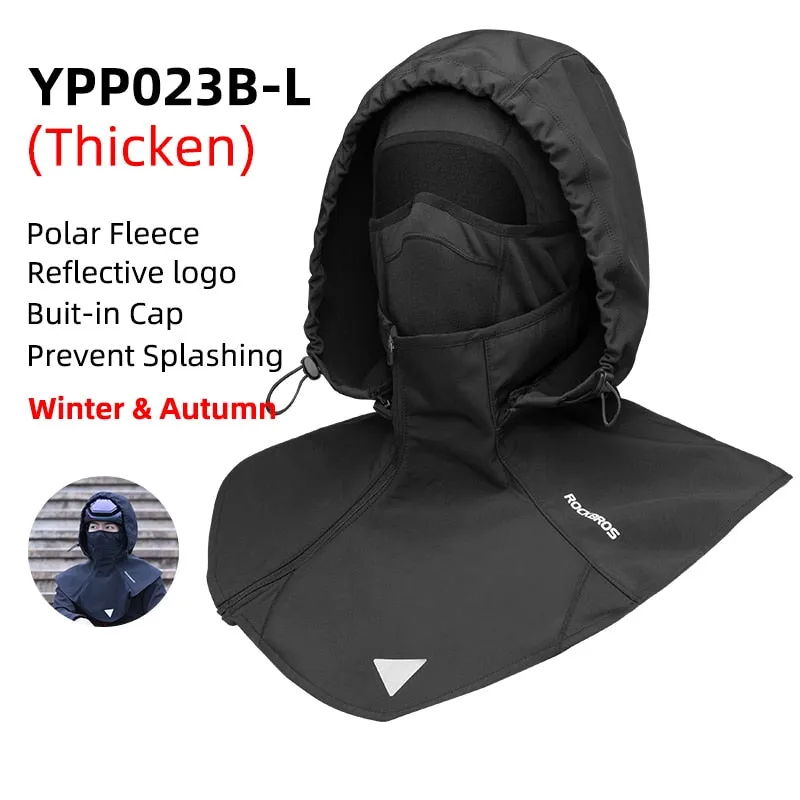 Winter Cycling Face Mask Women Men Hood Balaclava Warm Windproof Ski Mask Fleece Double Layer Motorcycle Scooter Mask