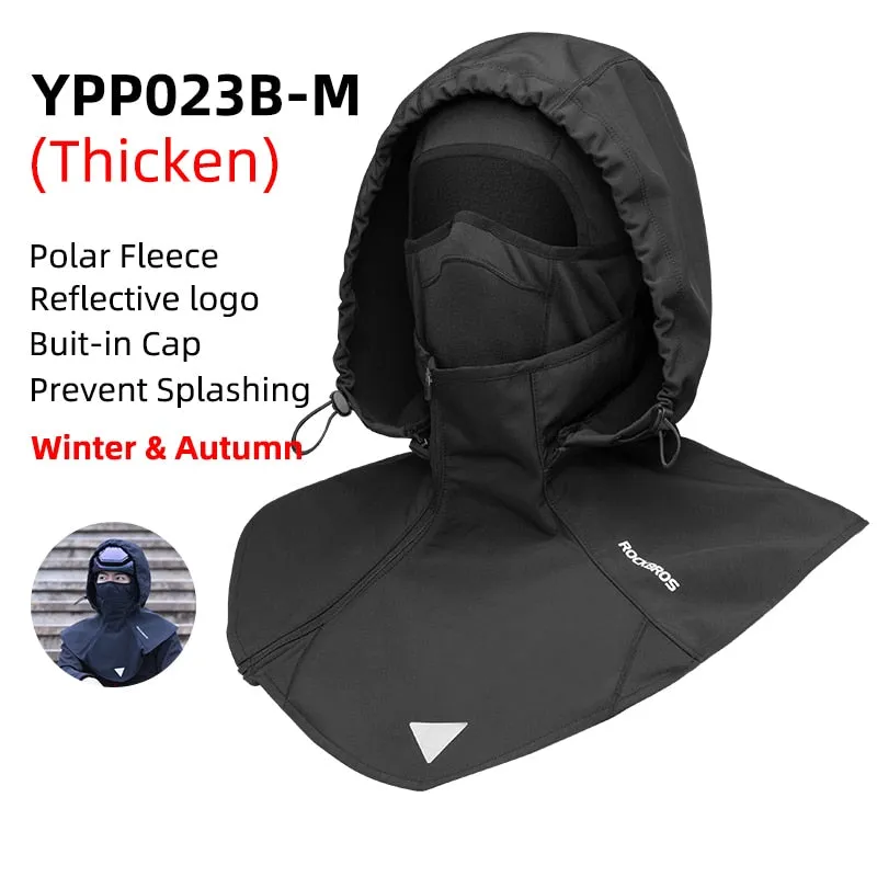 Winter Cycling Face Mask Women Men Hood Balaclava Warm Windproof Ski Mask Fleece Double Layer Motorcycle Scooter Mask