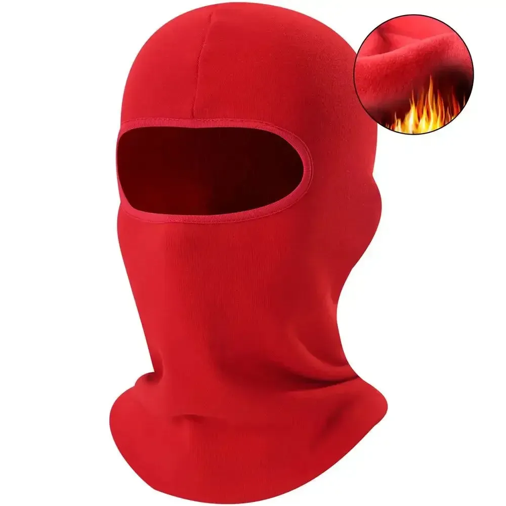 Winter Fleece Motorcycle Balaclava Moto Full Face Mask Cover Warm Windproof Motocross Motorbike Hood Cap Skiing Biker Men Helmet