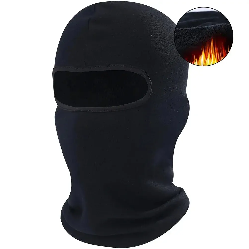 Winter Fleece Motorcycle Balaclava Moto Full Face Mask Cover Warm Windproof Motocross Motorbike Hood Cap Skiing Biker Men Helmet