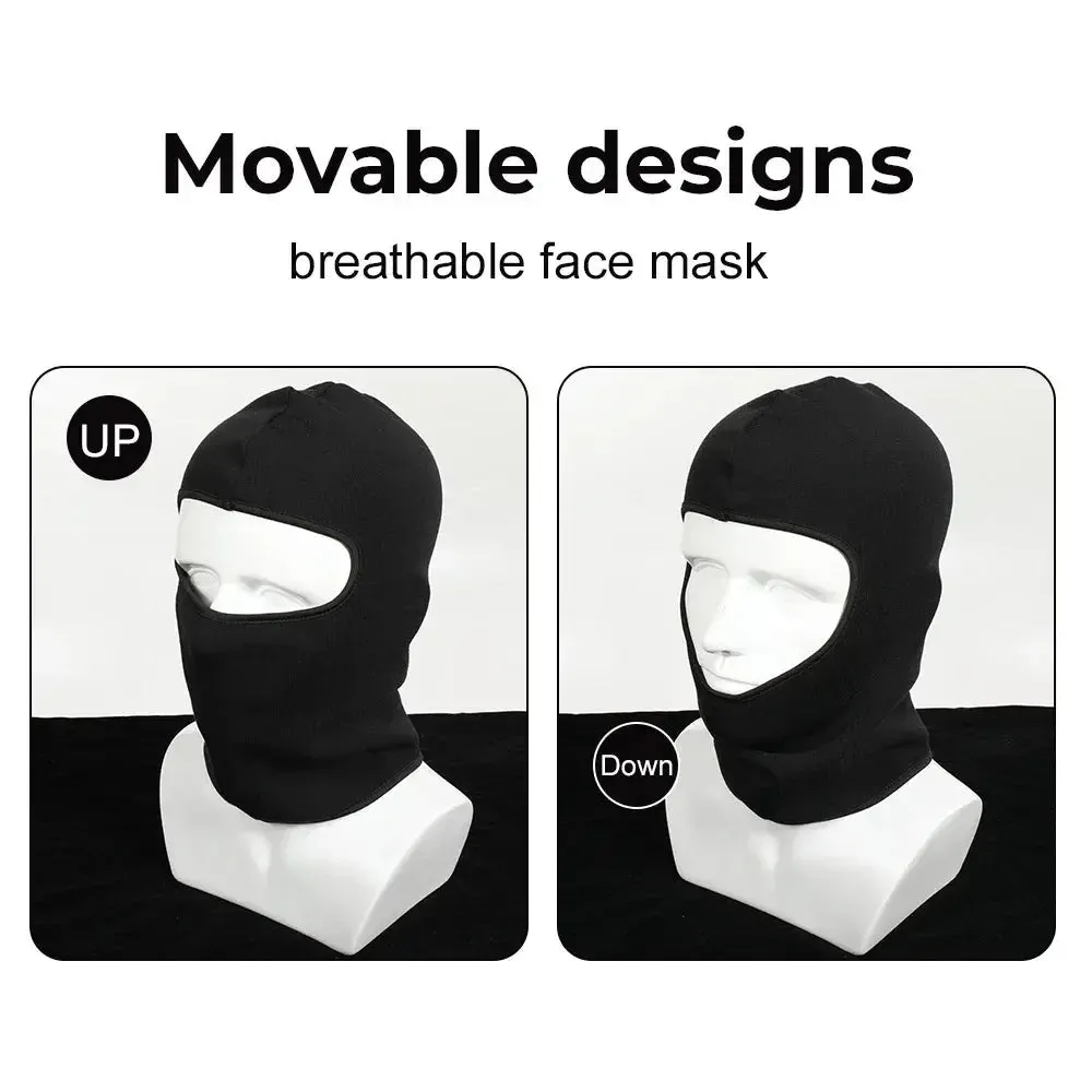 Winter Fleece Motorcycle Balaclava Moto Full Face Mask Cover Warm Windproof Motocross Motorbike Hood Cap Skiing Biker Men Helmet