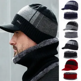 Winter Hats For Men Skullies Beanie Hat Winter Cap Men Women Wool Scarf Caps Set Balaclava Mask Gorras Bonnet Knitted Hat