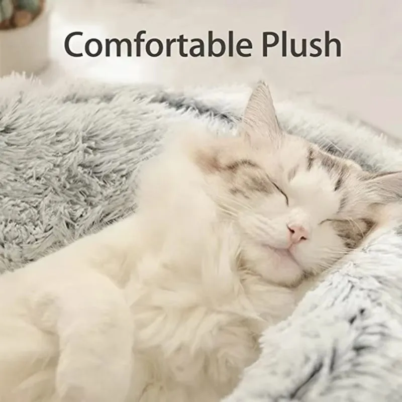 Winter Plush Pet Cat Bed