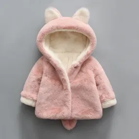 Winter popular girl's plush plush coat baby