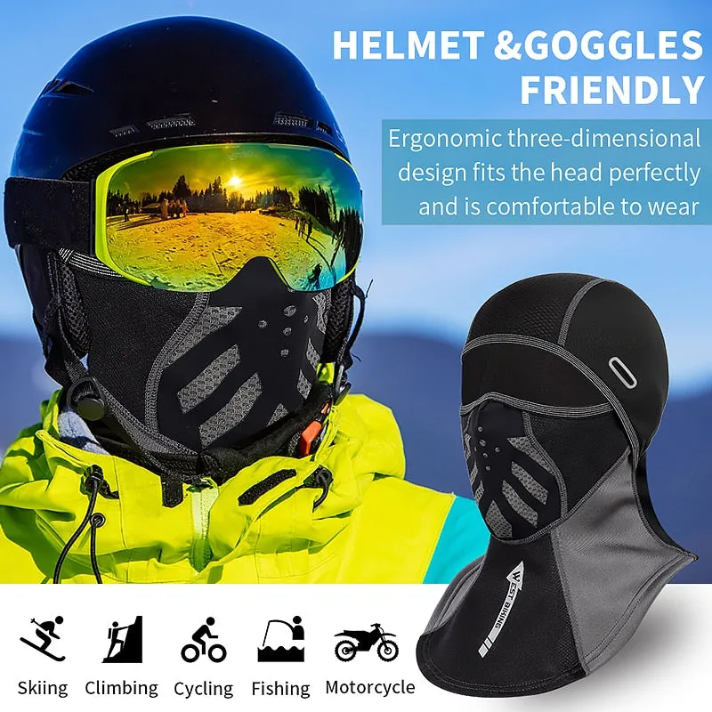 Winter Sport Cycling Cap Reflective Men Women Scarf Balaclava Neck Warmer Ski Bicycle Motorcycle Running Head Cap Hat