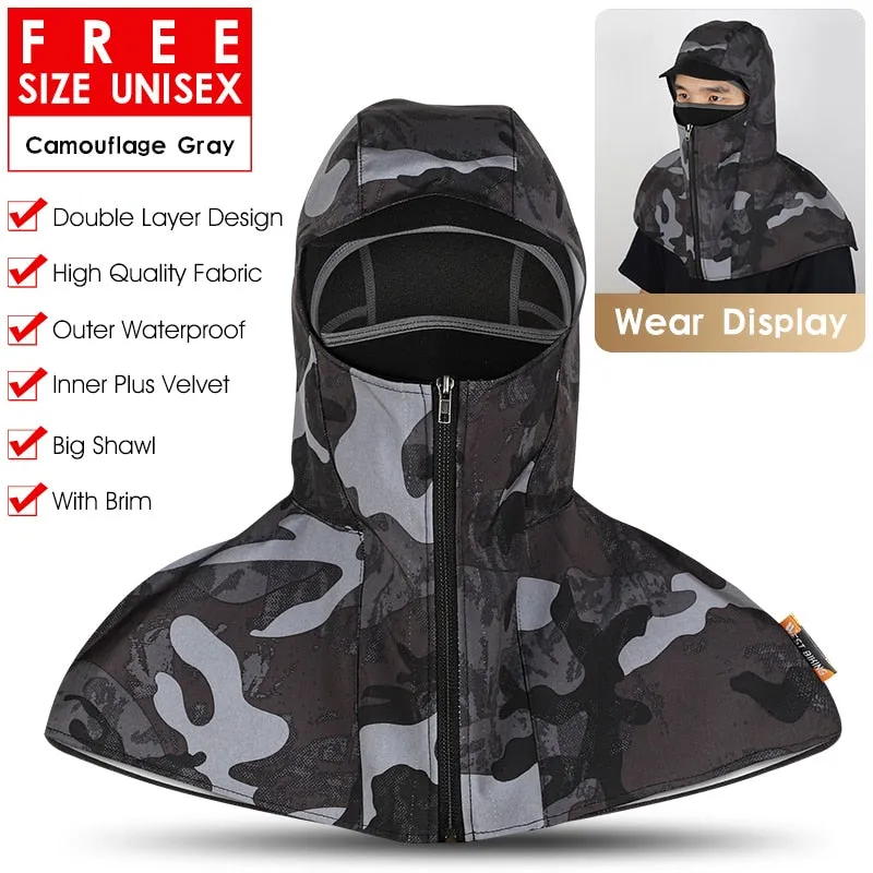 Winter Sport Cycling Cap Reflective Men Women Scarf Balaclava Neck Warmer Ski Bicycle Motorcycle Running Head Cap Hat