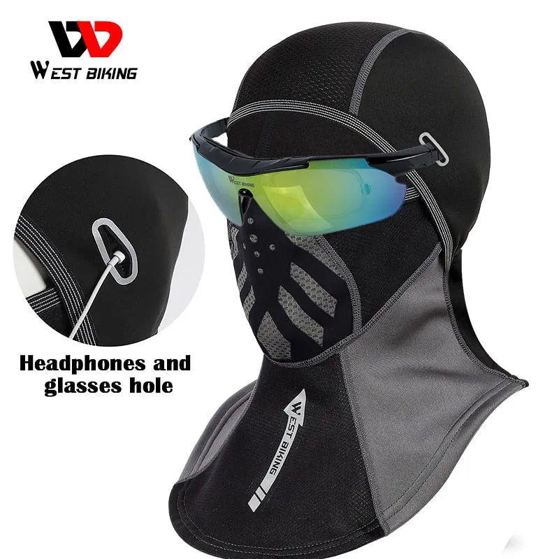 Winter Sport Cycling Cap Reflective Men Women Scarf Balaclava Neck Warmer Ski Bicycle Motorcycle Running Head Cap Hat