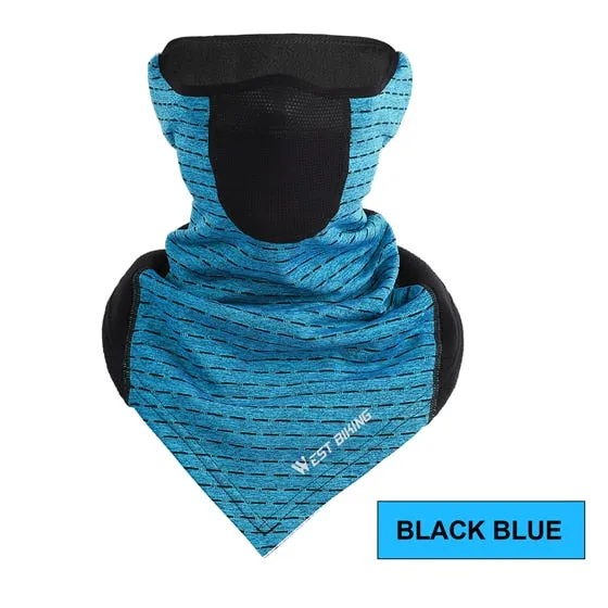 Winter Warm Cycling Face Mask Windproof Fleece Running Sport Ski Mask Balaclava Neck Scarf Breathable Road Bicycle Cycling Masks