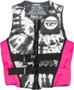 WMN'S NEOPRENE FLOTATION VEST NEON PINK/WHITE/BLACK XL