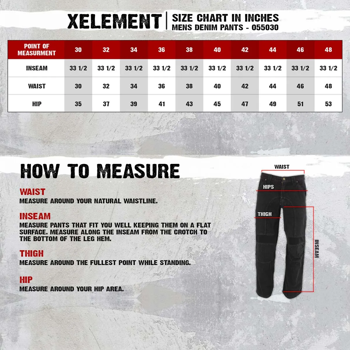 Xelement 055030 Men's Classic Fit Black Denim Motorcycle Racing Pants with X-Armor Protection