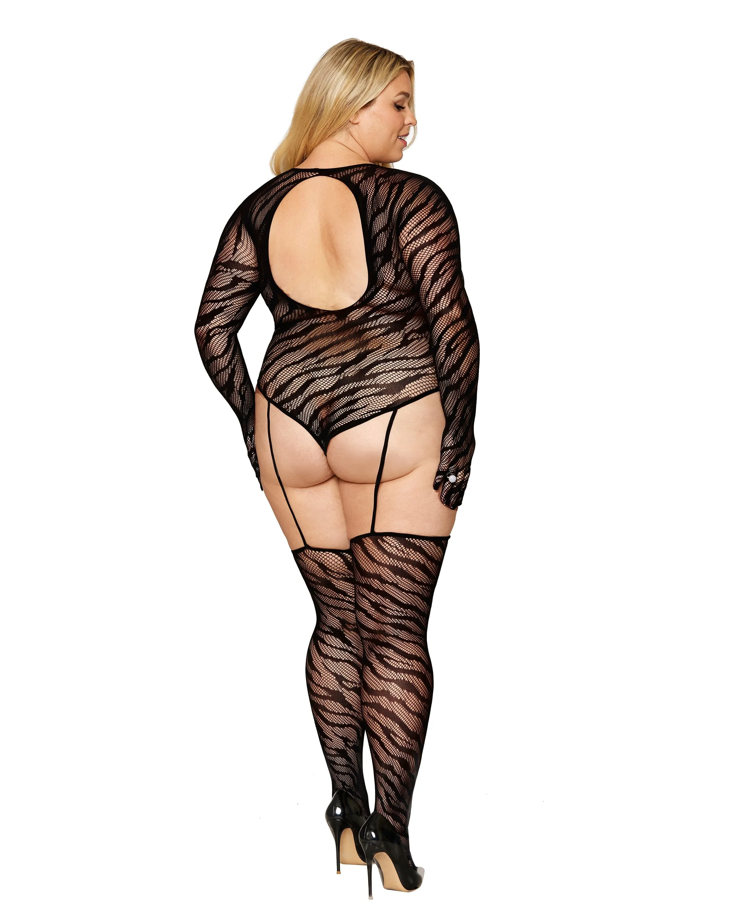 Zebra Teddy Bodystocking