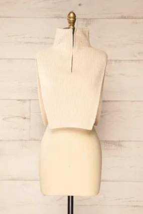 Zigong Ivory | High Neck Collar w/ Zipper