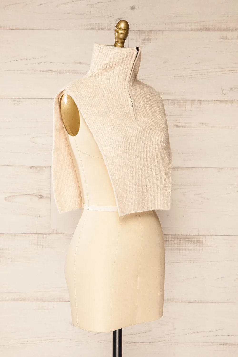 Zigong Ivory | High Neck Collar w/ Zipper