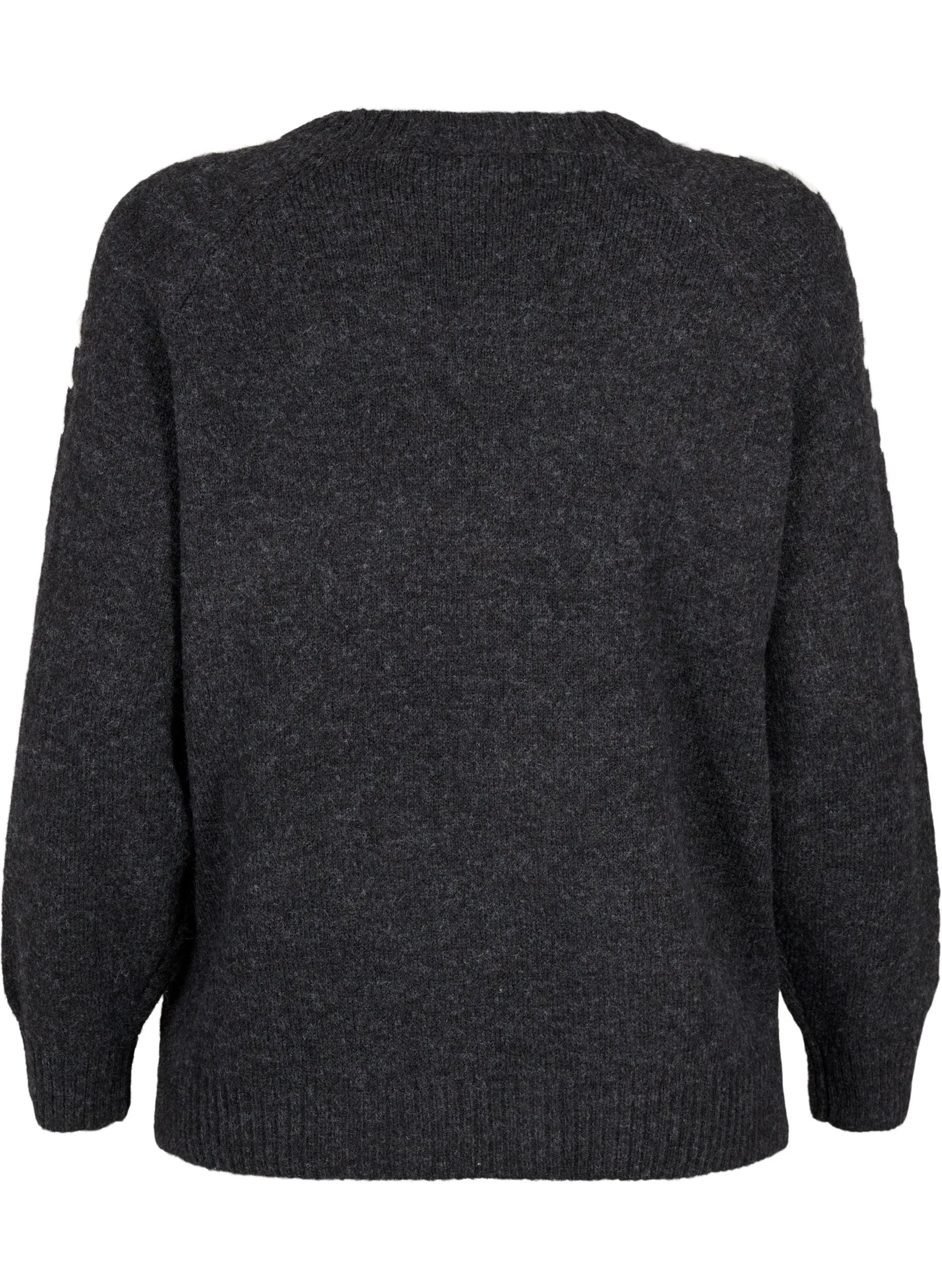 Zizzi Stitch Jumper in Grey